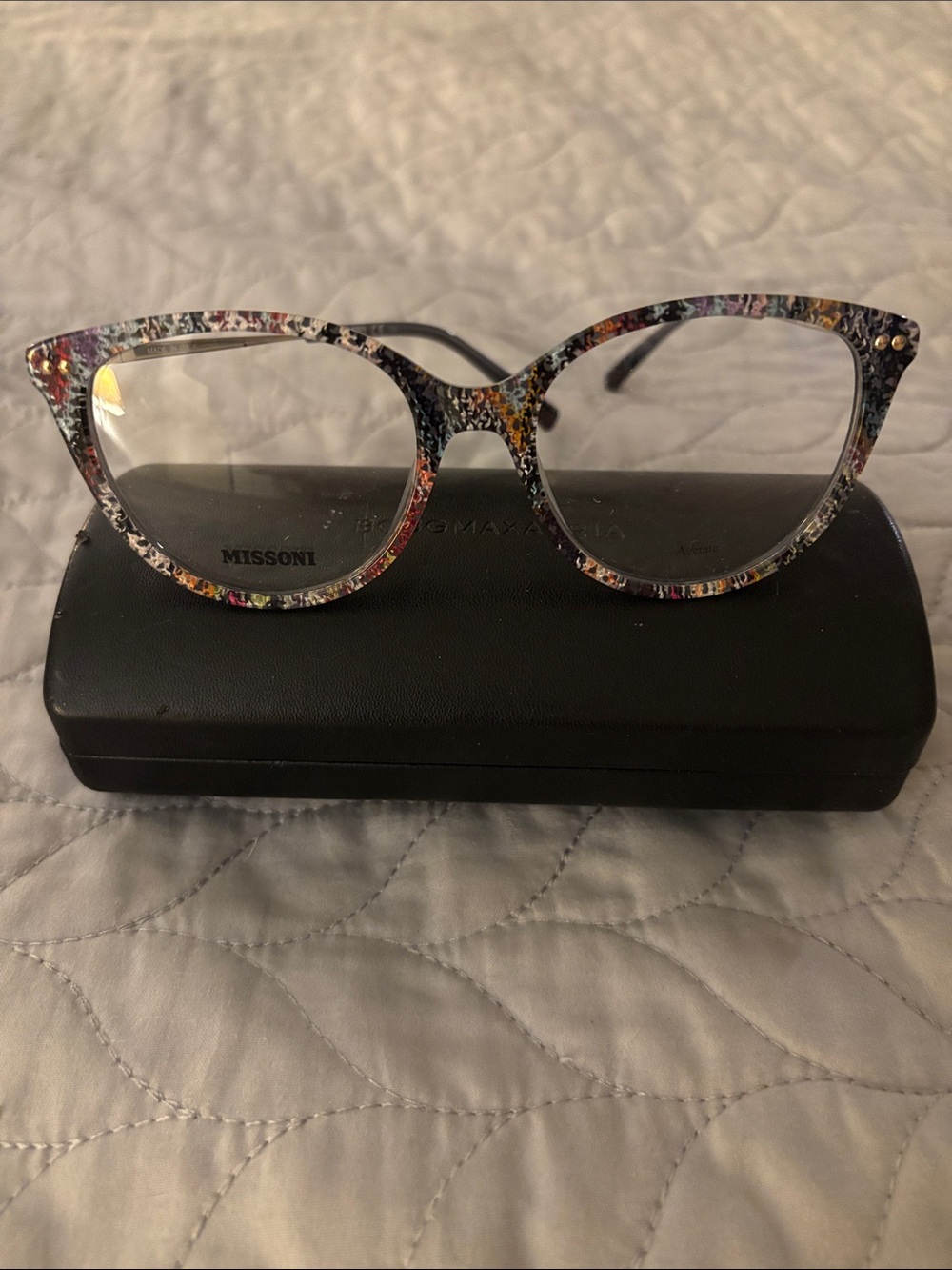 Missoni Multicolor Speckled Cat-Eye Glasses, Case Not Included